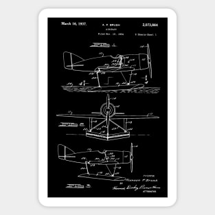 Aircraft Patent and Trademark Drawing  / Aircraft Patent Illustration Sticker